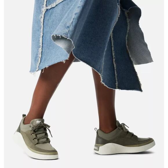 Sorel Women's Stone Green, Chalk Low Waterproof Sneaker Size 7.5 NWOT - Picture 5 of 12